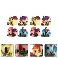  8pcs resina casa micro