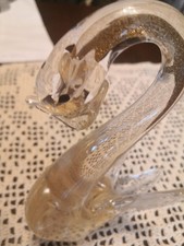 Bellissimo Cigno In Vetro Di MURANO e Oro Zecchino