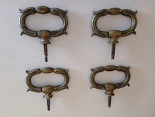 Set 4 Pezzi Antiche Maniglie In Ottone.