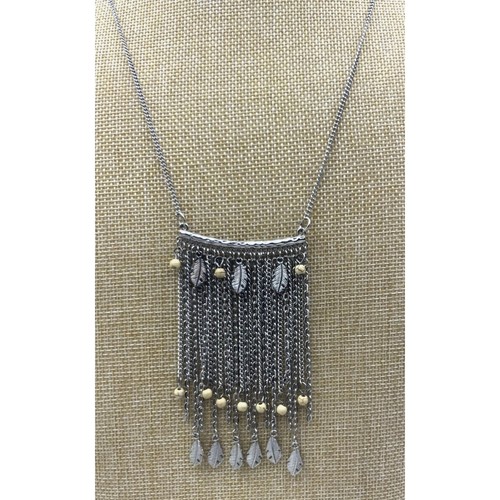 Collana catena tono argento