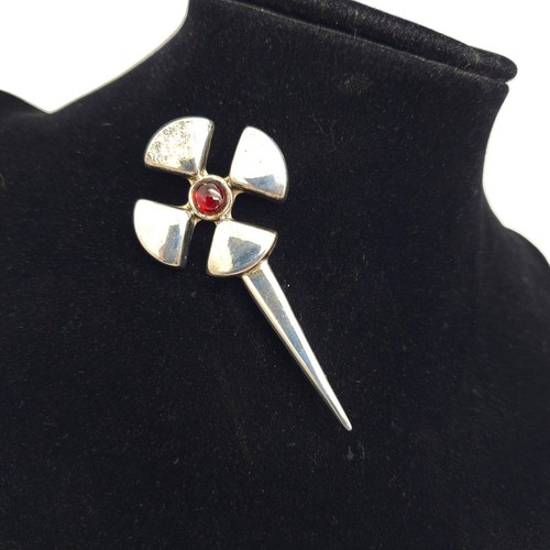 Spilla granato argento
