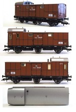 Fleischmann art. 5893k bag. a 3 assi ferrovie tedesche K.P.E.V. epoca I scala H0