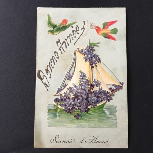 Cpa 1906 buon - anno, gaufrée