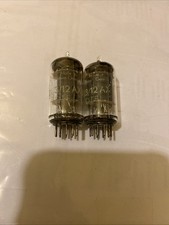 TELEFUNKEN ECC83 Pair Little-Used SEL. OTE Matched-Pair Test-Strong Diamond Smot