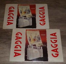 GAGGIA 2 TOVAGLIETTE IN PLASTICA - PUBBLICITARIE - 27cm X 39,5cm MACCHINE CAFFE'