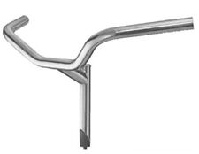 Manubrio Cromato in Acciaio Bici Ø 22,2 per City Olanda Senza leve con expander