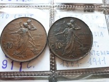 2 MONETE 10 Centesimi Lire