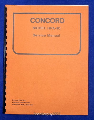 Original concord hpa - original, hpa-40