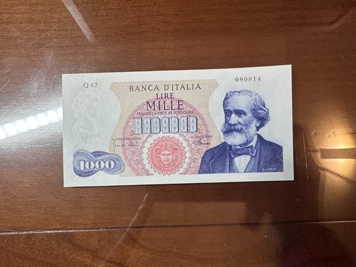 Banconota lire 1000 verdi - lire,
