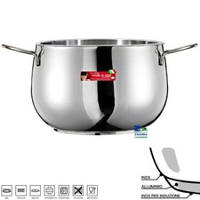 PENTOLA RIVER DIAM.CM 14 IN ACCIAIO INOX TRIPLO FONDO IDONEA ANCHE PER INDUZIONE