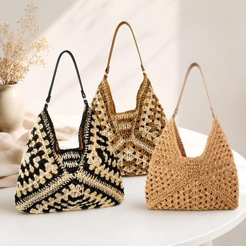 Borsa paglia intrecciata a - borsa,
