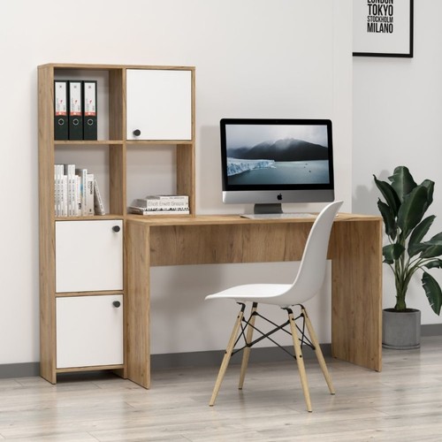 Scrivania con libreria halk - libreria,