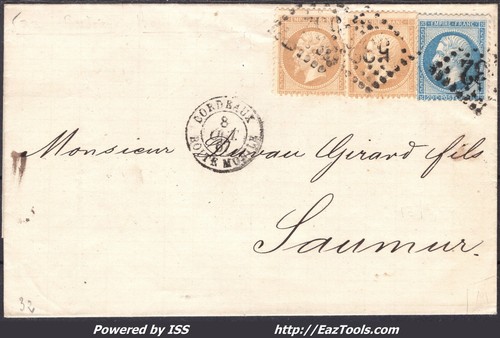 France 21x2 sur lettre - n°21x2+22,