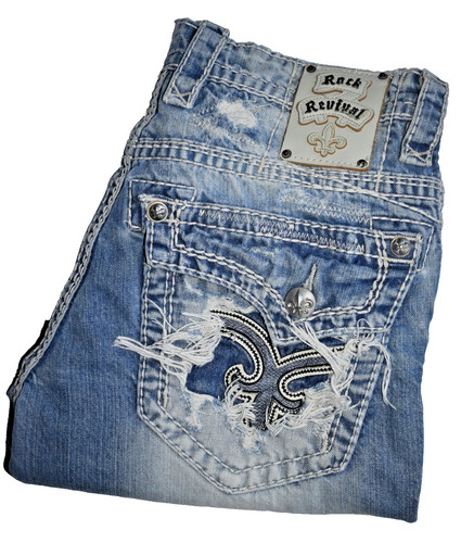 Jeans rock revival troy dritti - rock,