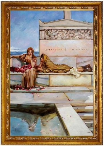 Quadro olio coppia - , in