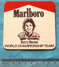 Barry Sheene Marlboro 1970s moto GP beer mat coaster