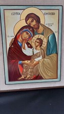 ICONA ORTODOSSA IN LEGNO DIPINTO A MANO(NO CARTA).PERIODO ANNI 80-90