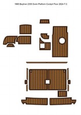 Tappetino ponte Bayliner 2355 1995 piattaforma nuoto pozzetto barca schiuma EVA teak