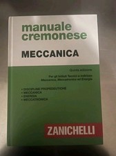 MANUALE CREMONESE DI MECCANICA ZANICHELLI 9788808599667