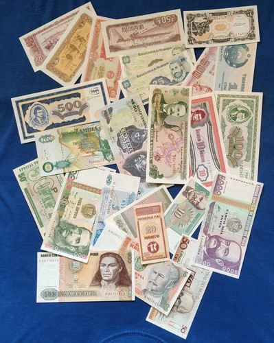 Lotto banconote mondiali - banconote, 25