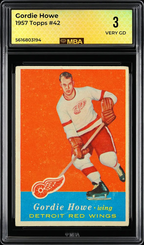1957 topps gordie howe mba - #42,