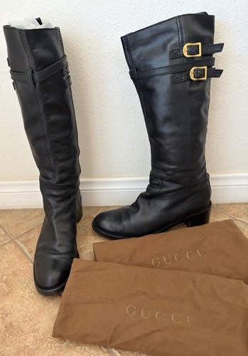 Stivali gucci neri vintage - gucci,