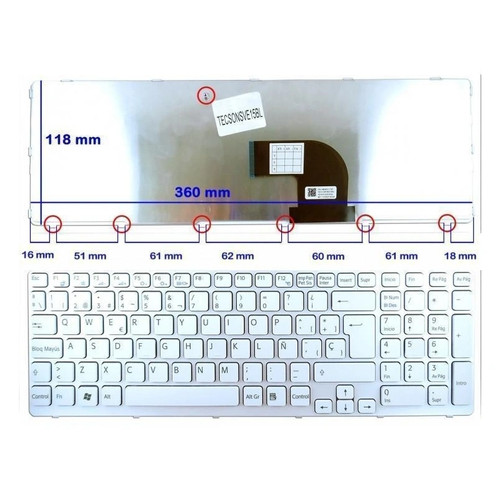 Tastiera bianco per portatile - tastiera,