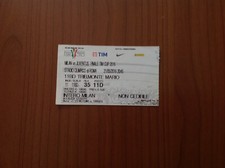 Biglietto/Ticket FINALE COPPA ITALIA JUVENTUS/MILAN 21/05/2016 OTTIMO