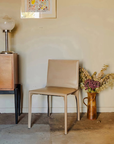 Alma sedia knoll in pelle - la,
