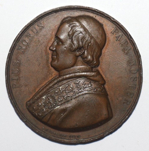 Medaglia bronzo 1846 - bronzo, papa