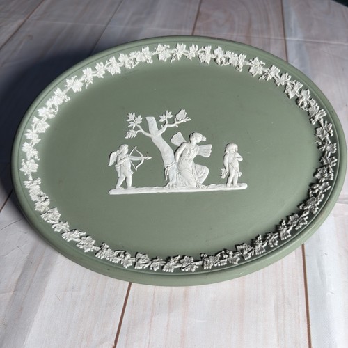 Wedgwood green jasper plate - green,
