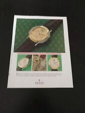 1988 GUCCI UOMO DONNA CRONO OROLOGIO VINTAGE PUB WATCH AD ANNI 80 1980's