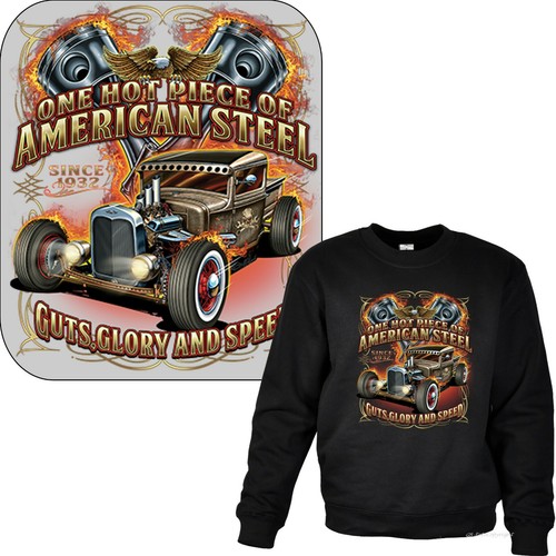 Felpa hot rod - felpa, auto