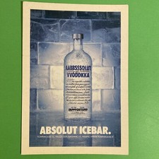 Cartolina pubblicitaria vintage Absolut vodka Promocard n. 313 Absolut Icebar