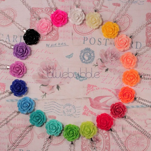 Grande collana rosa vintage - collana,