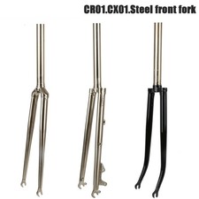  Forcella anteriore acciaio 700c X 23C bici strada 28,6mm pinza/freno a disco forcella rigida