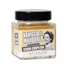 SCRUB CORPO BIO VANIGLIA E MANDORLA APIARIUM 410 g CON SALI DEL MAR MORTO