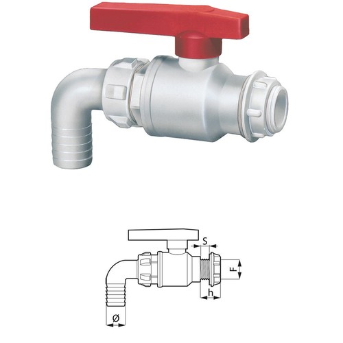 Valvola sfera 4 m curva - valvola,