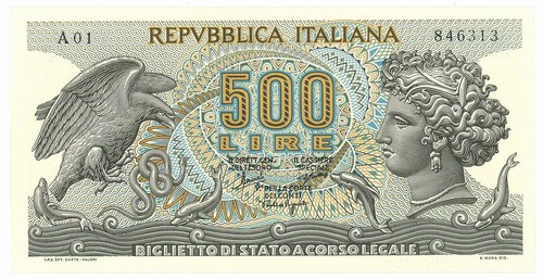 500 lire biglietto stato - di,