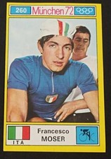 CYCLING CARD - PANINI - MUNCHEN 1972 - FRANCESCO MOSER ROOKIE - #260 - MINT