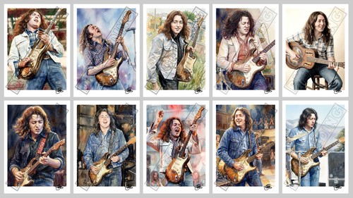 Rory gallagher giclée fine - 10,