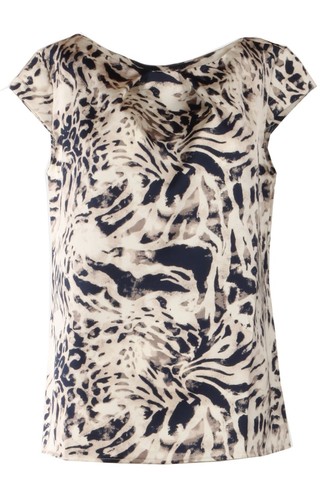 Blusa stampa leopardata setosa