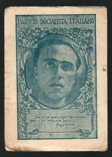 RARA TESSERA PARTITO SOCIALISTA ITALIANO 1944