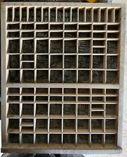ANTICO CASSETTO CARATTERI TIPOGRAFICI IN PIOMBO INK ANTIQUE LETTERPRESS SET #1