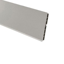 Zoccolo per cucina in PVC e alluminio finitura acciaio semilucido H 10-12-15 cm