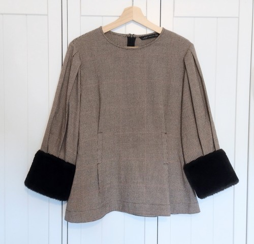Top zara con pied poule - top,