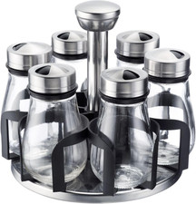 Porta Spezie Lisbona - Pratico Set Di Barattoli per Spezie Da 7 Pezzi Con Carose