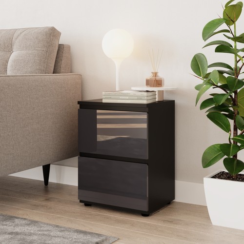 Comodino legno lucido 2 - in,