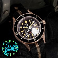 Nuovo orologio automatico da uomo CUSN8 bronzo massiccio 40 mm 50-Fathoms Japan NH35 PT5000