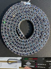 Collana Tennis Real Blu